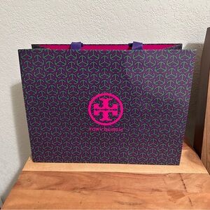 Tory Burch Geometric Paper Tote Gift Bag